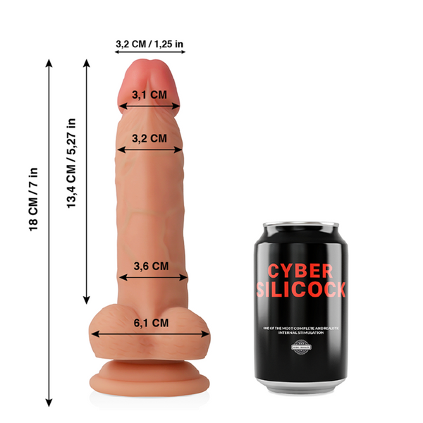 Cyber jude realístico silicona líquida 18 cm o 3.2 cm