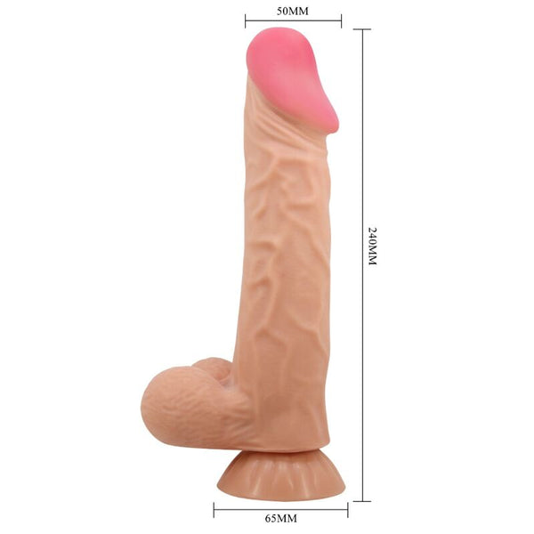 Pretty sliding skin series dildo realístico con ventosa piel deslizante control remoto natural 24 cm