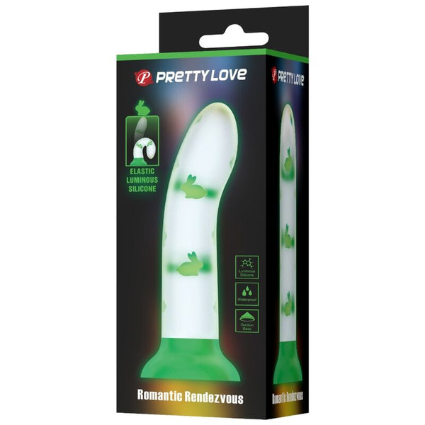 Pretty magical nightfall dildo sin vibración luminoso verde