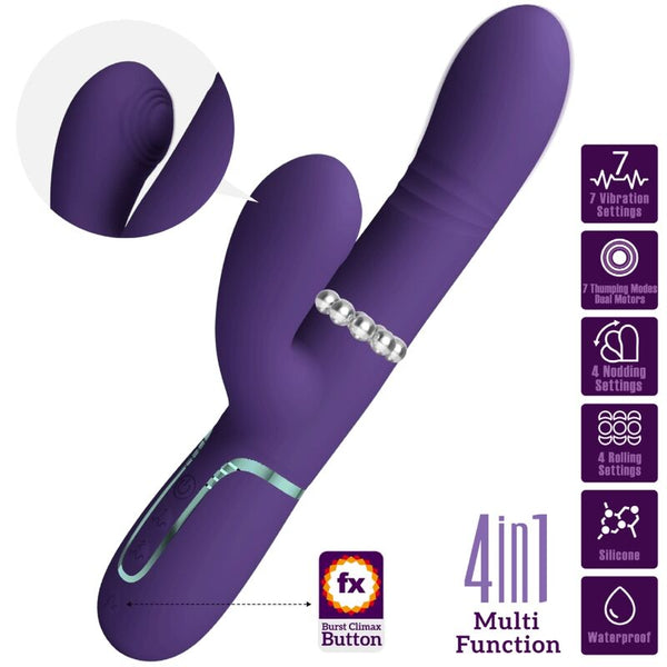 Vibrador Punto G multifunción morado