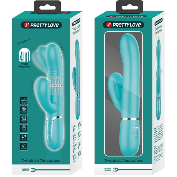 Vibrador Punto G multifunción verde agua