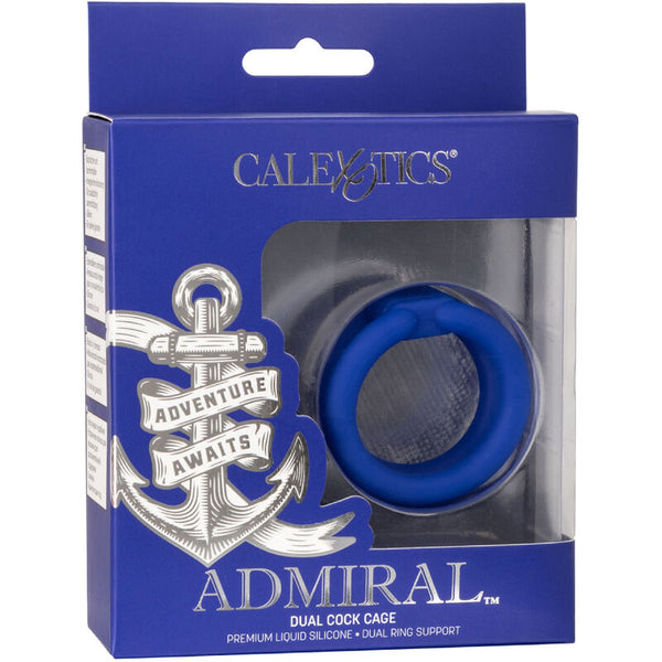 Calexotics admiral jaula doble para pene azul