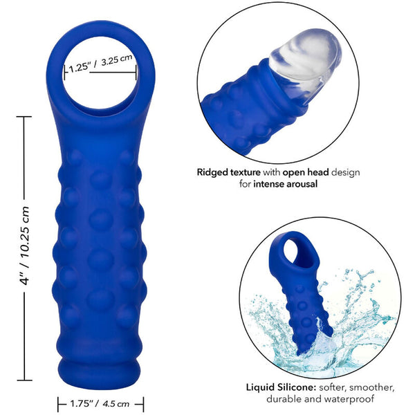 Calexotics admiral beaded funda pene silicona líquida azul