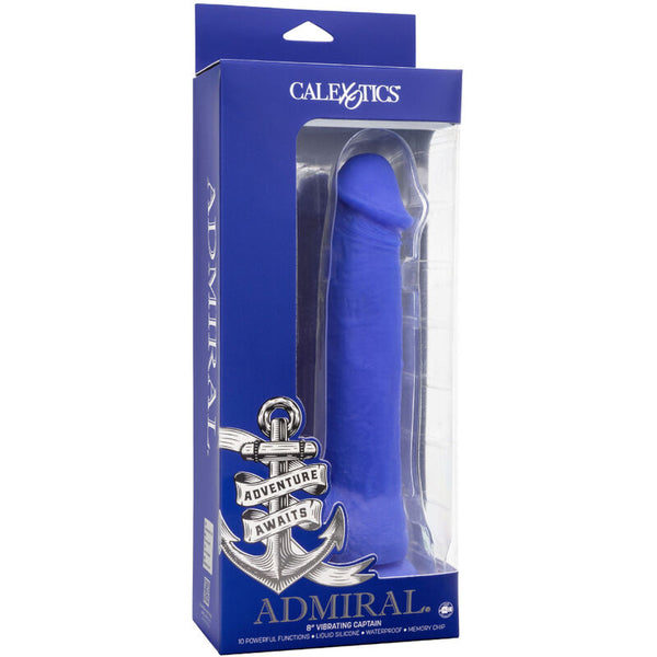 Admiral captain dildo realístico vibrador azul