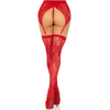 Leg medias encaje y liguero rojo