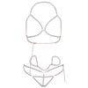 Leg set sujetador muñequeras y tanga perla