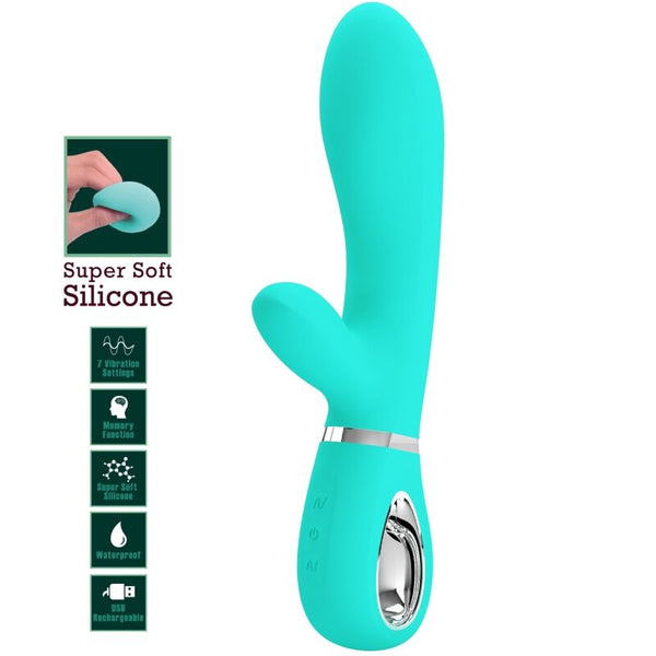 Thomas vibrador Punto G multifunción verde agua