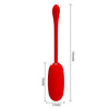 Julius huevo vibrador impermeble y recargable rojo