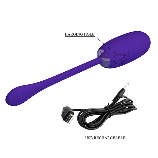 Julius huevo vibrador impermeble y recargable lila