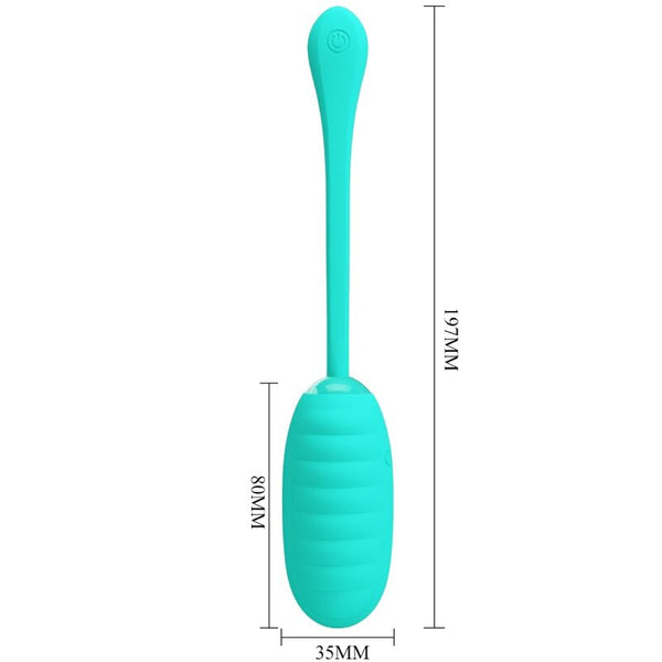Kirk huevo vibrador recargable verde agua