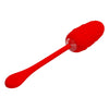 Huevo vibrador con textura marina recargable rojo