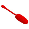 Huevo vibrador con textura marina recargable rojo