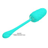 Huevo vibrador con textura marina recargable verde agua