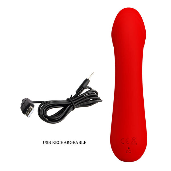 Cetus vibrador recargable rojo