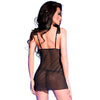 Chilirose CR 4219 babydoll y tanga con abertura negro