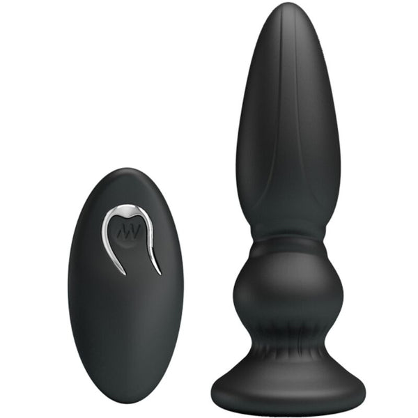 Vibrador potente control remoto anal plug negro