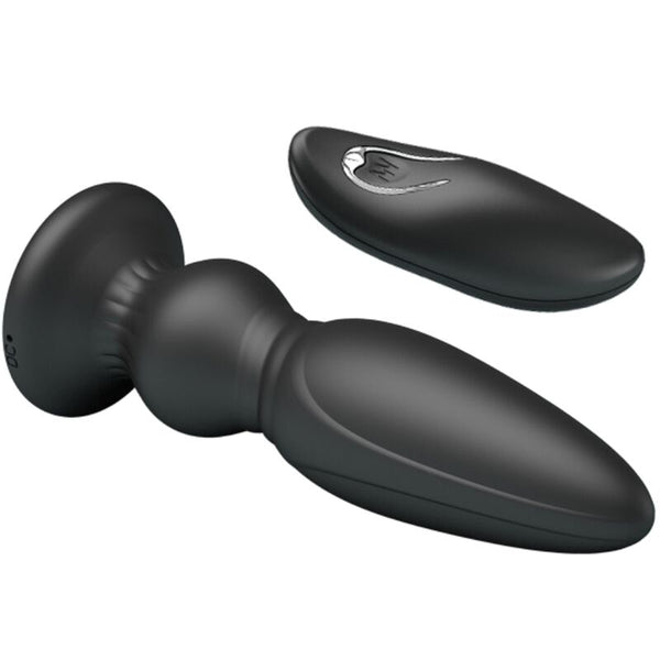 Vibrador potente control remoto anal plug negro