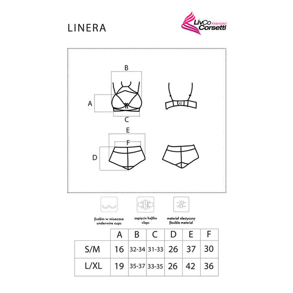 Livco linera for the senses collection sujetador con braga negro