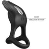 Silas anillo vibrador 7 vibraciones silicona negro
