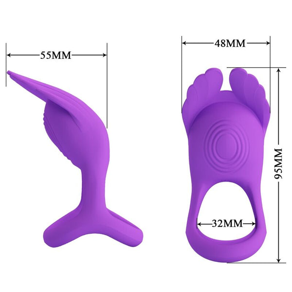Silas anillo vibrador 7 vibraciones silicona lila