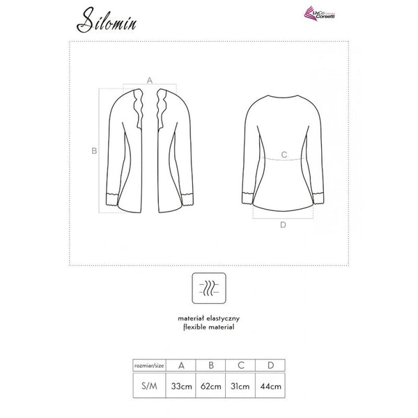 Livco silomin lc 1401 body con bata negro talla única