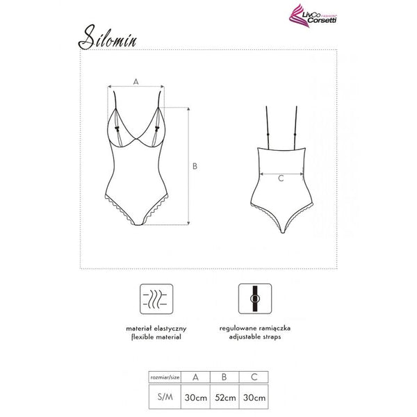 Livco silomin lc 1401 body con bata negro talla única