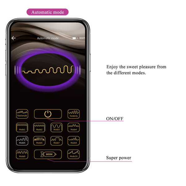 Hector vibrador electroshock por control por app lila