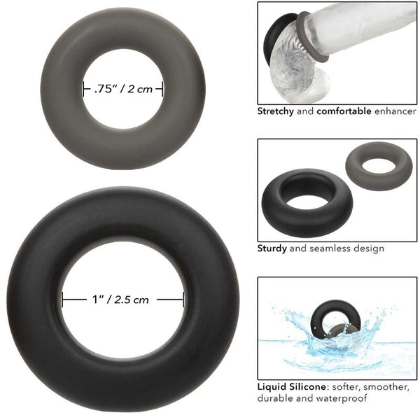 Calexotics alpha set de 2 anillos prolong gris