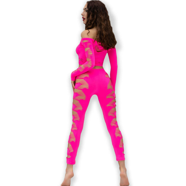 Chilirose cr 4632 top y pantalon fucsia s l