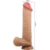 Pretty sliding skin series dildo realístico con ventosa piel deslizante 26 cm