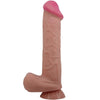 Pretty sliding skin series dildo realístico con ventosa piel deslizante moreno 26 cm