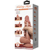 Pretty sliding skin series dildo realístico con ventosa piel deslizante moreno 21.8 cm