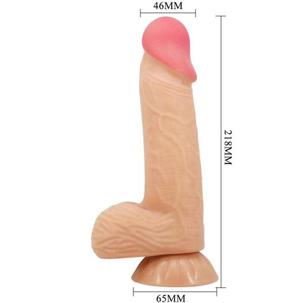Pretty sliding skin series dildo realístico con ventosa piel deslizante 20.6 cm