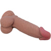 Pretty sliding skin series dildo realístico con ventosa piel deslizante moreno 19.4 cm