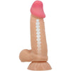 Pretty sliding skin series dildo realístico con ventosa piel deslizante 19.4 cm