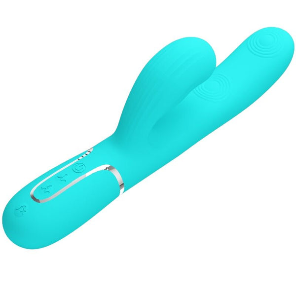 Perlita vibrador Punto G 3 en 1 multifunción verde agua