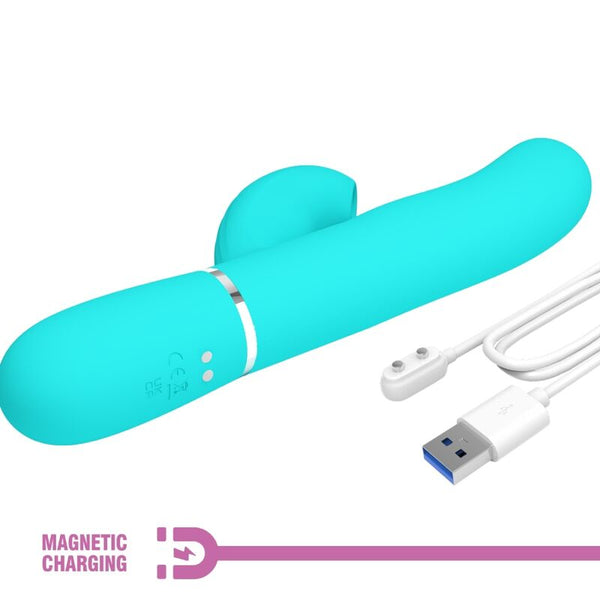 Perlita vibrador Punto G 3 en 1 multifunción verde agua