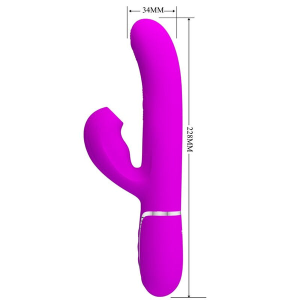 Perlita vibrador Punto G 3 en 1 multifunción vioeta