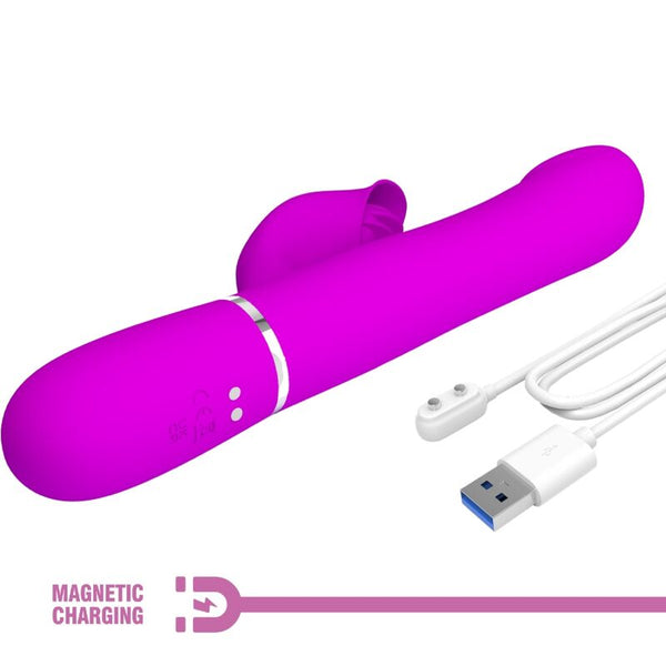 Vibrador rabbit perlas violeta