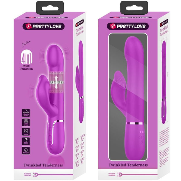Vibrador rabbit perlas violeta