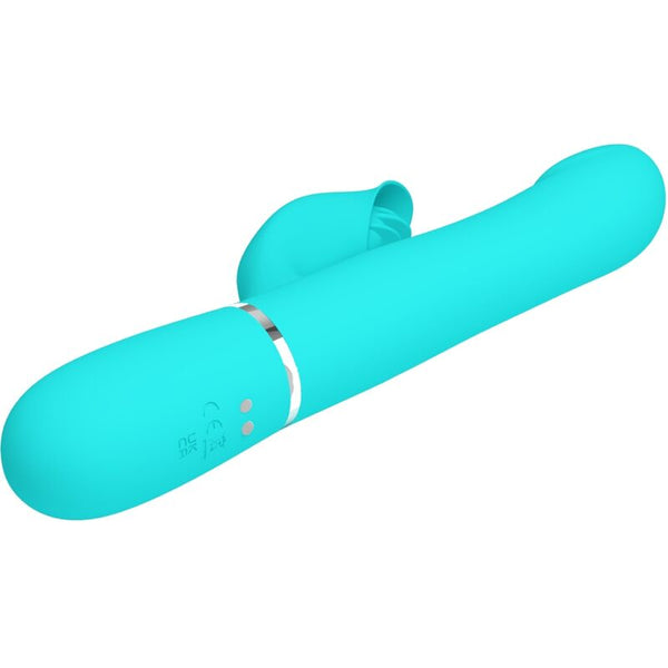 Vibrador rabbit perlas verde agua