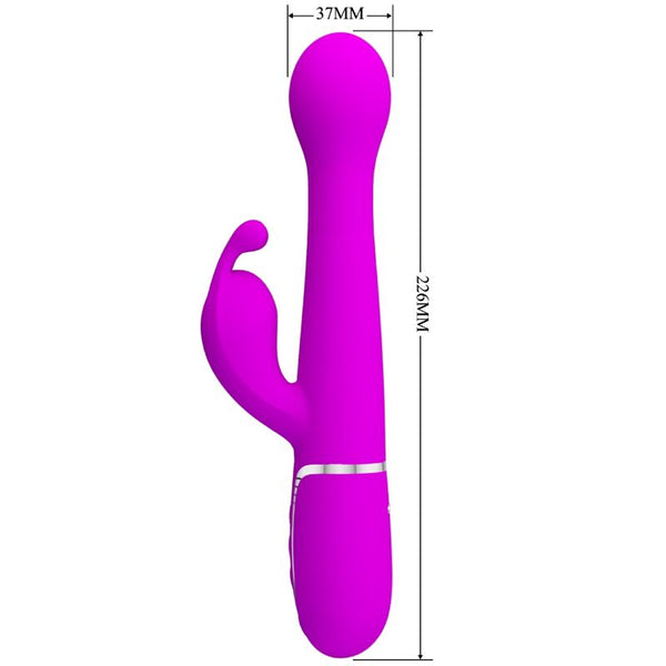 Dejon vibrador rabbit 3 en 1 multifunción violeta