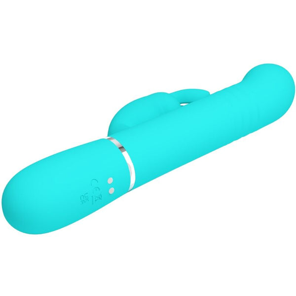 Vibrador coale rabbit perlas verde agua