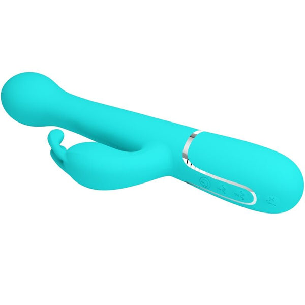 Dejon vibrador rabbit 3 en 1 multifunción verde agua