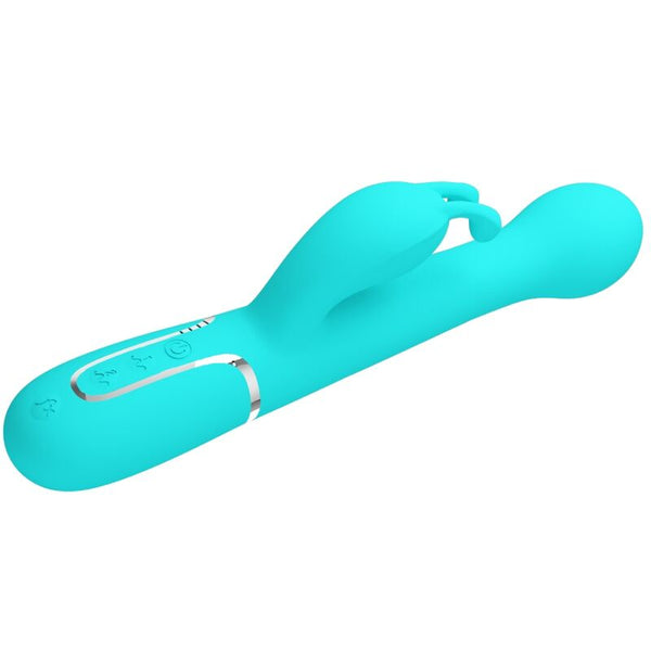 Dejon vibrador rabbit 3 en 1 multifunción verde agua