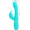 Kampas vibrador rabbit 3 en 1 multifunción con lengua verde agua