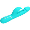 Kampas vibrador rabbit 3 en 1 multifunción con lengua verde agua