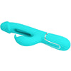 Kampas vibrador rabbit 3 en 1 multifunción con lengua verde agua