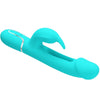 Kampas vibrador rabbit 3 en 1 multifunción con lengua verde agua