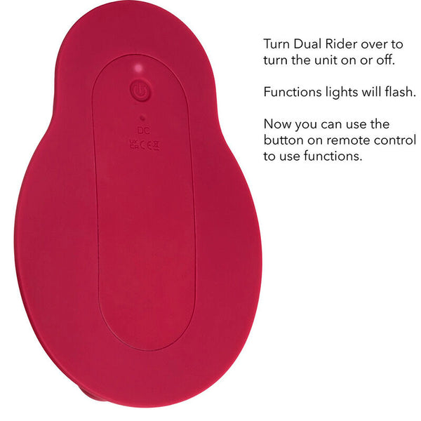 Calexotics rider masajeador doble motor control remoto rojo